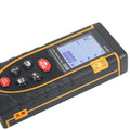 Handheld digital laser distance meter by Everything Baby measuring up to 40m for length and volume, designed for outdoor play equipment.