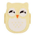 Colorful plastic cartoon owl lunch box by Everything Baby, food-safe microwave storage container for kids' pretend play.