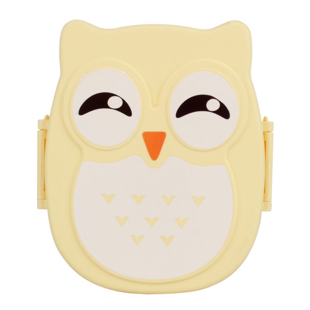 Colorful plastic cartoon owl lunch box by Everything Baby, food-safe microwave storage container for kids' pretend play.