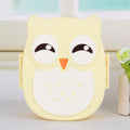Plastic cartoon owl lunch box by Everything Baby, food-safe microwave container for kids, with colorful owl design for pretend play.