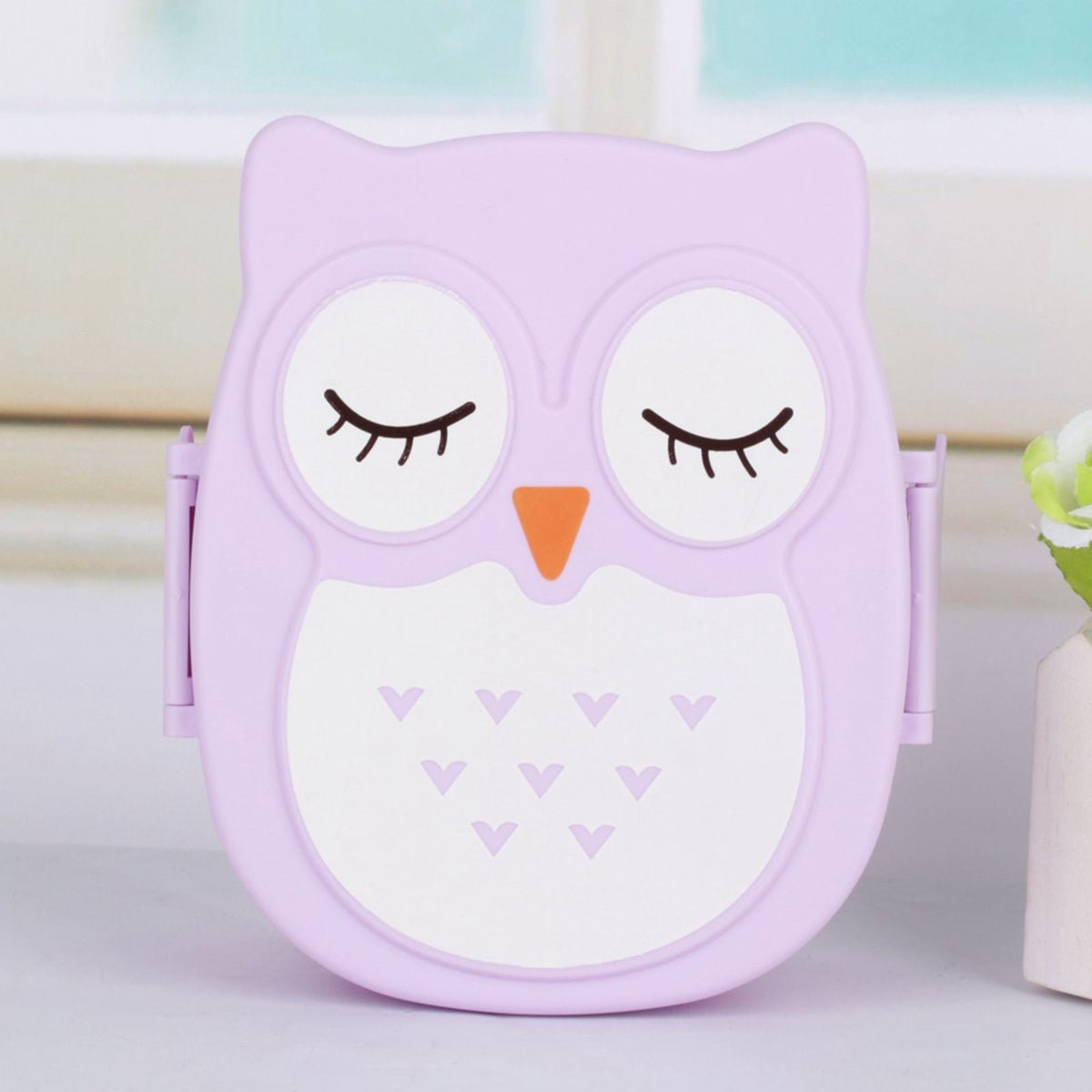 Plastic cartoon lunch box from Everything Baby, food-safe portable storage container for kids, with colorful pretend play design.