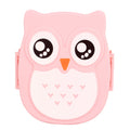 Plastic cartoon owl lunch box by Everything Baby, child-friendly microwave-safe food storage container with playful owl design.