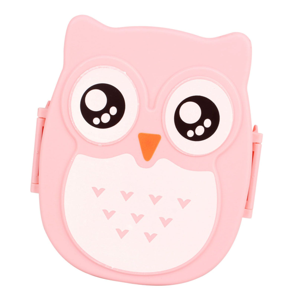 Plastic cartoon owl lunch box by Everything Baby, food-safe microwave storage container for kids with playful owl design.