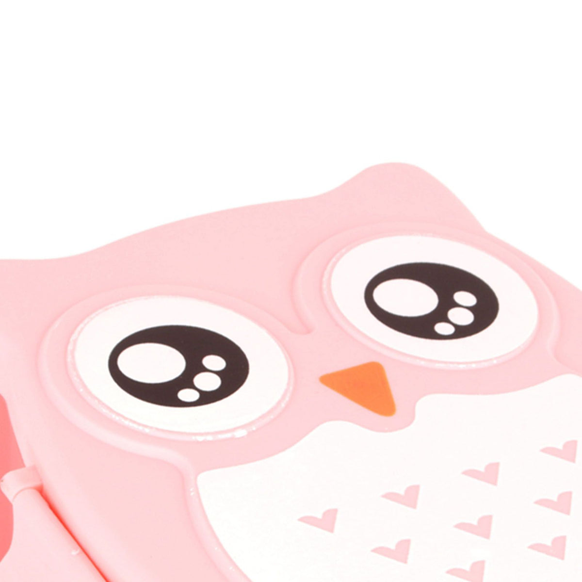 Plastic cartoon owl lunch box by Everything Baby, food-safe microwave container for kids, featuring a cute owl design.