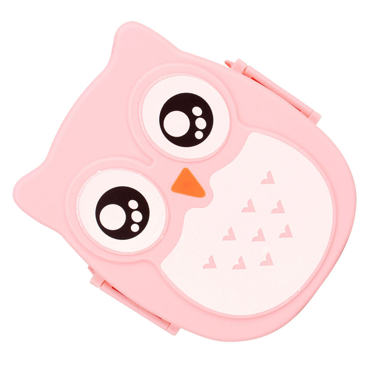 Plastic portable cartoon owl lunch box from Everything Baby, designed for kids, featuring food-safe material and microwave-friendly storage.
