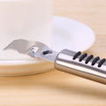Stainless steel lemon lime orange peeler and citrus zester for babies and kids, by Everything Baby, with ergonomic handle and textured scraper.