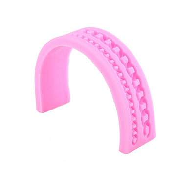 Food-grade silicone fondant cake 3D mould featuring fashion design, ideal for baby and kid's pretend play baking activities.
