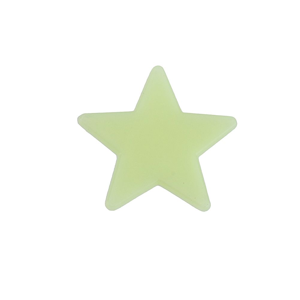 Set of 100 3D glow-in-the-dark star stickers for nursery walls, designed for baby and kids' pretend play decor, by Everything Baby.
