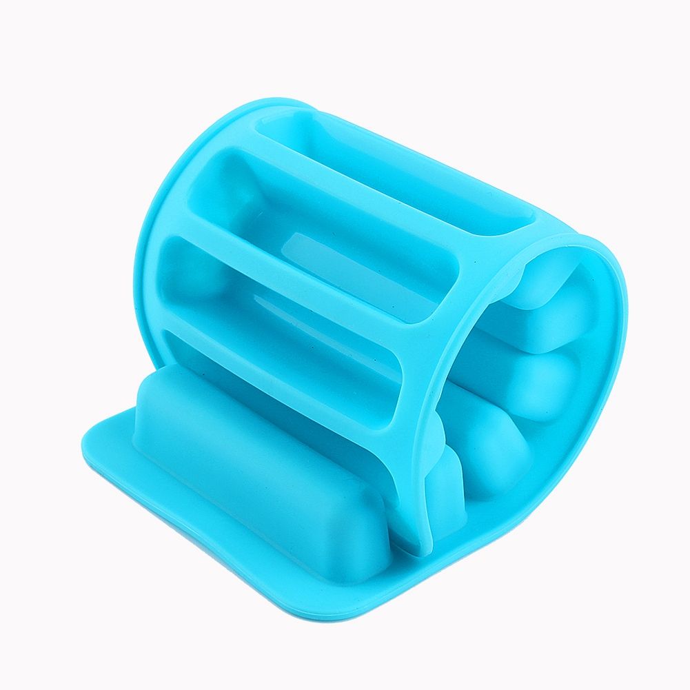 Colorful silicone cylinder ice cube tray for freezing, fondant, or chocolate, designed for nursing and feeding purposes by Everything Baby.