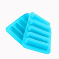 Colorful silicone cylinder ice cube tray with multiple compartments, ideal for making baby feeding ice cubes or fondant molds.