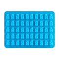 Silicone bear-shaped gummy maker tray for candies, chocolates, and ice, designed for baby and kids feeding activities.
