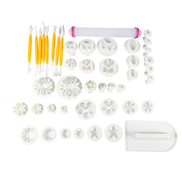 Set of 46 flower fondant cake decorating tools and cutters for sugarcraft and cake decorating by Everything Baby.