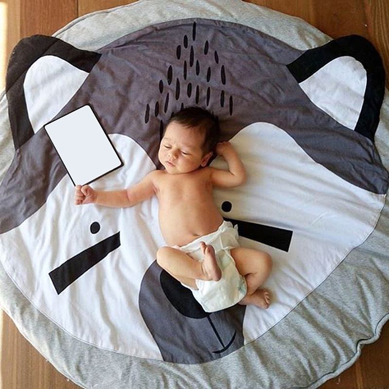 Cute cartoon animal cotton baby play mat from Everything Baby, perfect for crawling and pretend play for children.