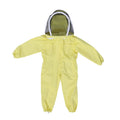 Child in professional beekeeping protective suit, baby bee farm visitor jumpsuit, outdoor outdoor play equipment for kids