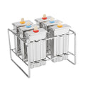 Stainless steel ice pop mold maker for DIY ice cream and pops, suitable for home kitchen and kids' pretend play.