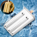 Stainless steel ice pop mold maker by Everything Baby, designed for DIY ice cream and pops in a home or industrial kitchen setting.