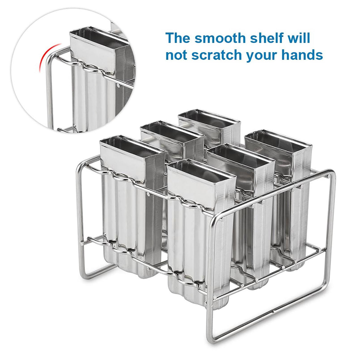 Stainless steel ice pop mold by Everything Baby, designed for making homemade ice creams and pops in a kitchen or play setting.