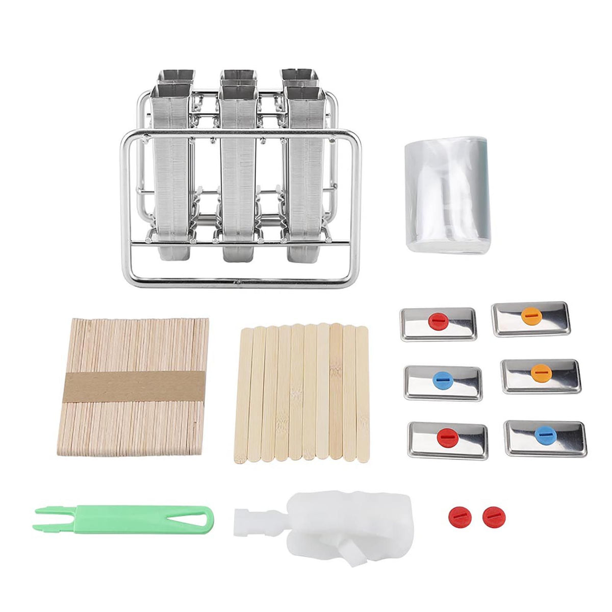 Stainless steel ice pop mold maker from Everything Baby, ideal for DIY ice cream treats in home or industrial kitchens.