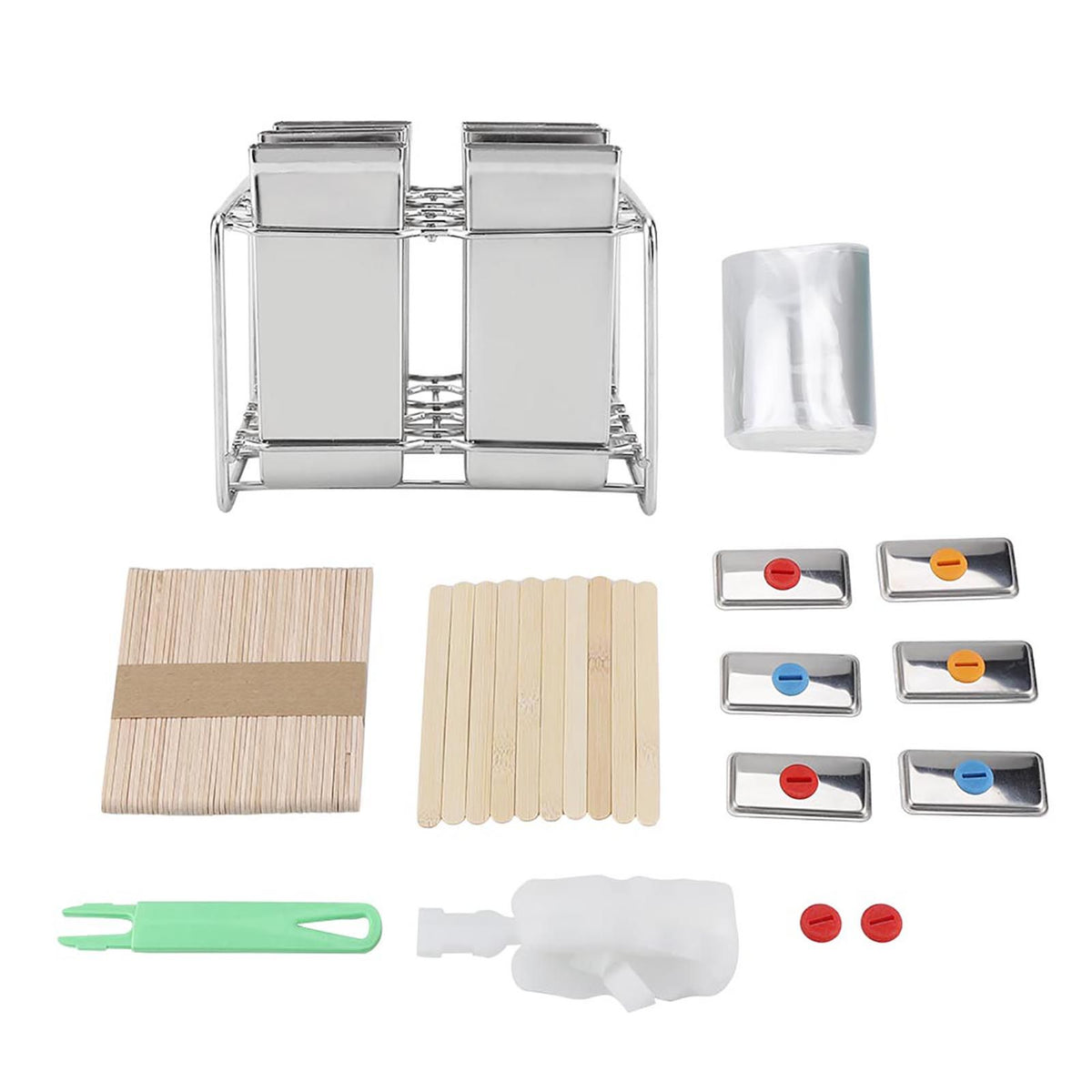 Stainless steel ice pop mold maker from Everything Baby, designed for DIY ice cream and ice pops in home or industrial kitchens.