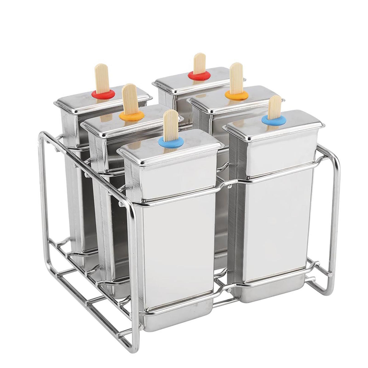 Stainless steel ice pop mold maker from Everything Baby, designed for DIY ice cream and ice pops in a home or industrial kitchen setting.
