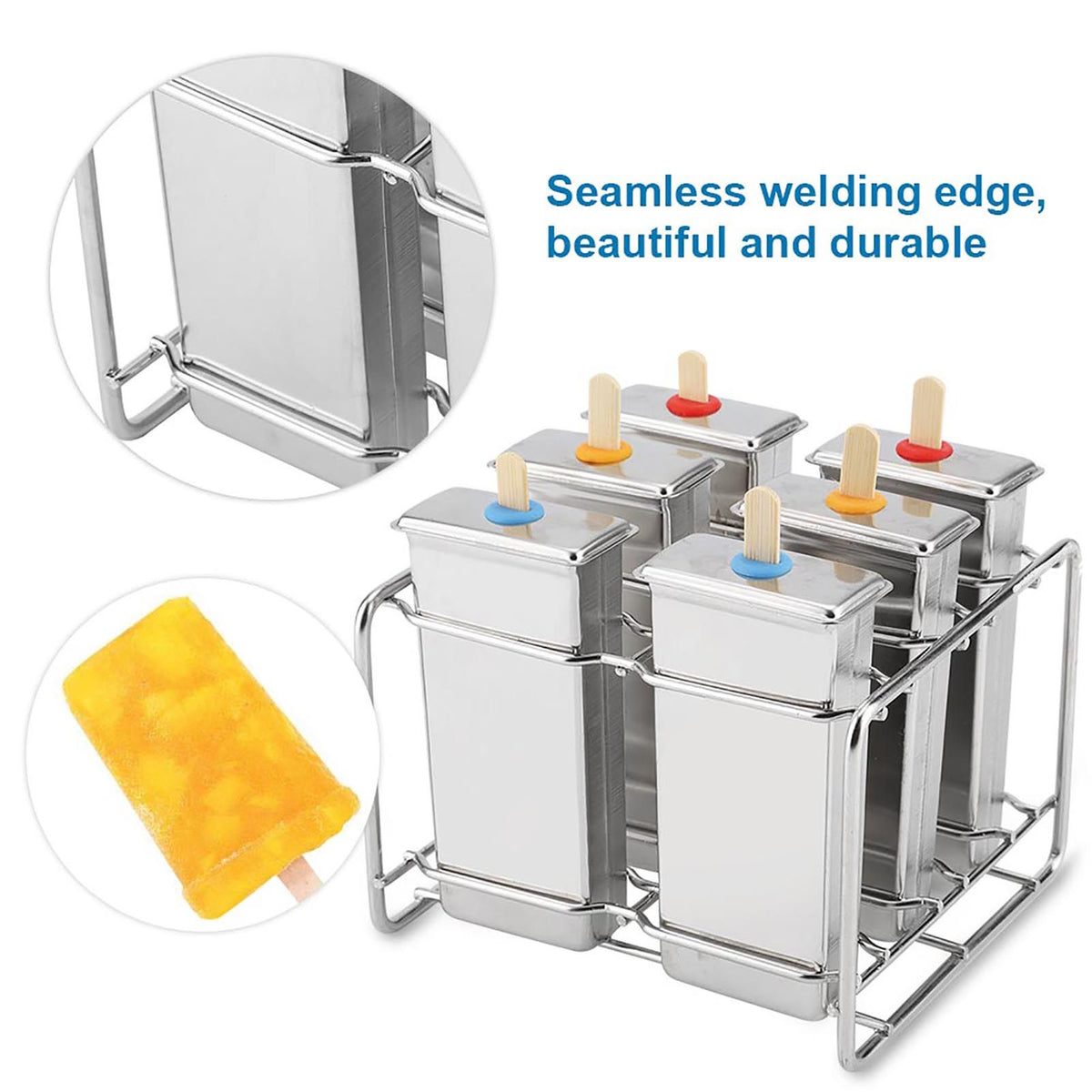 Stainless steel ice pop mold maker from Everything Baby, designed for DIY ice cream and ice pop creation in home or industrial kitchens.