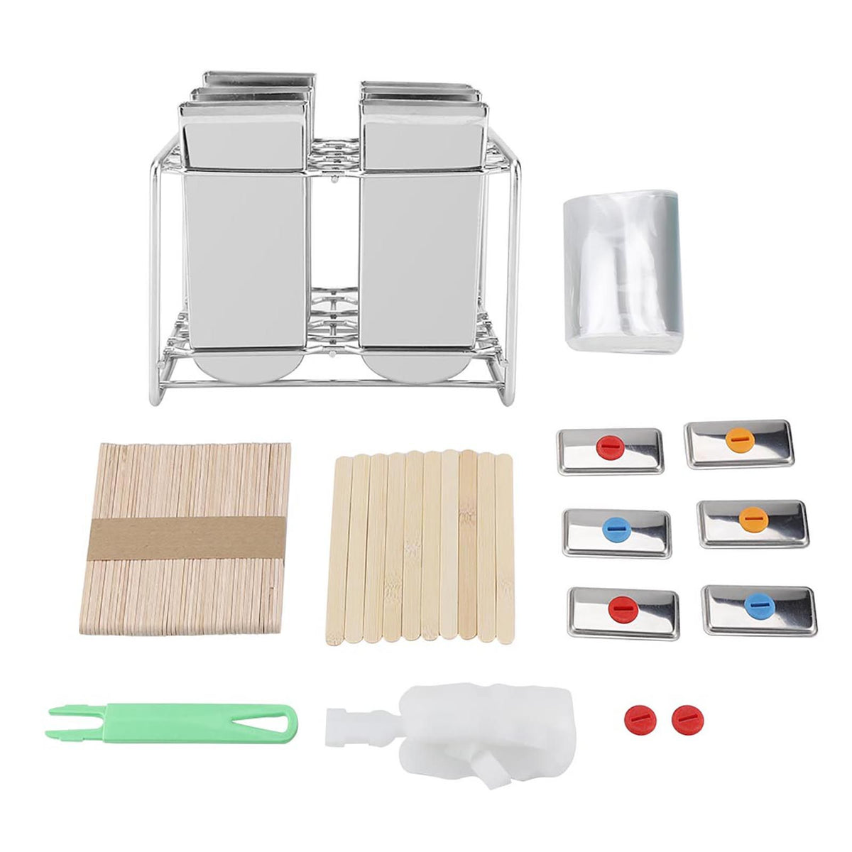 Stainless steel ice pop mold maker from Everything Baby, ideal for DIY ice cream treats in home or industrial kitchens.
