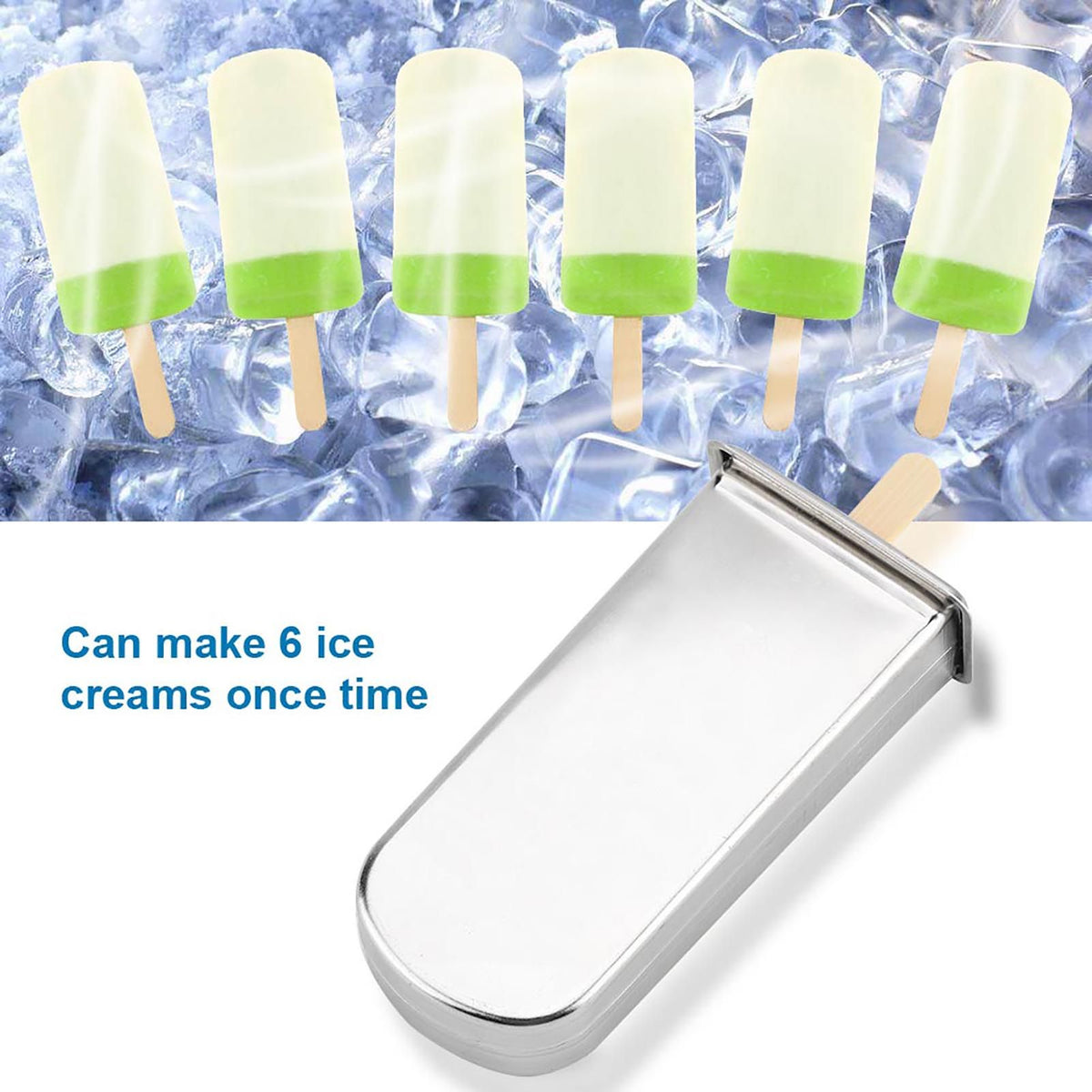 Stainless steel ice pop mold maker from Everything Baby, ideal for DIY ice cream and ice pops in home or industrial kitchens.