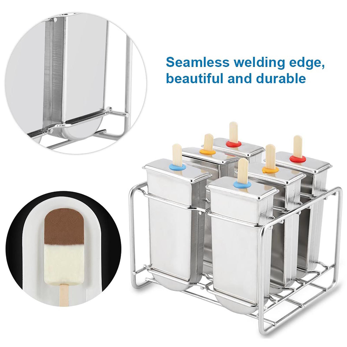 Stainless steel ice pop mold maker from Everything Baby, ideal for DIY ice cream and kid's pretend play kitchen toy.