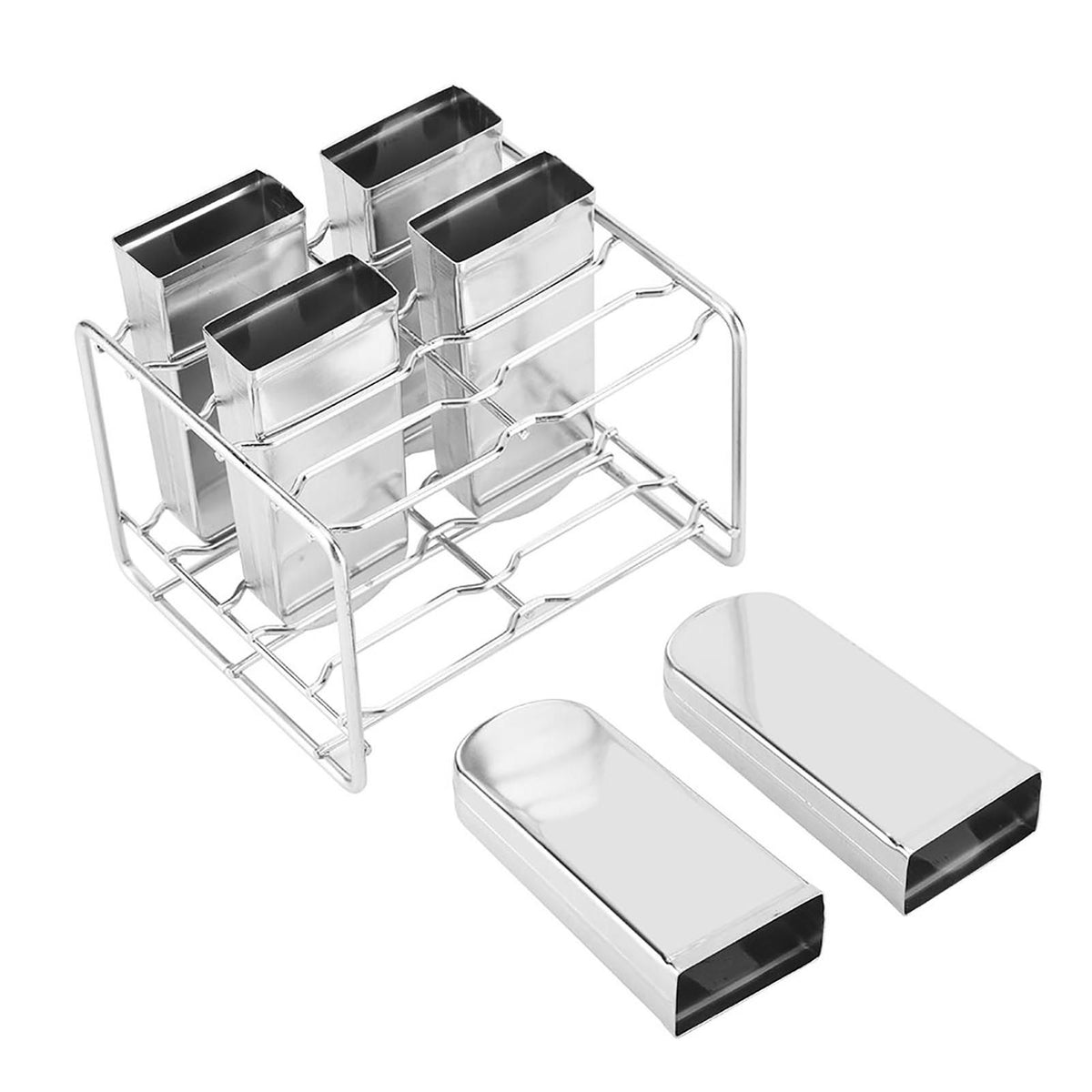 Stainless steel ice pop mold maker tool from Everything Baby, ideal for DIY ice cream and ice pops in a home or industrial kitchen setting.
