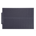 Grey rectangle silicone drain mat for drying dishes, heat resistant and slip-proof, ideal for baby and kids nursing and feeding areas.