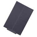 Grey rectangle silicone drain mat for drying dishes, heat resistant and slip-proof tray for kitchen use.