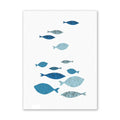 Three-piece canvas wall art set featuring cartoon fish prints for baby and kids' home or office decor by Everything Baby.