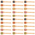 Set of 30 mini natural wooden spoons for kids, ideal for pretend play and kitchen toy activities by Everything Baby.