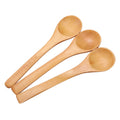 Set of 30 mini natural wooden children spoons for kids' outdoor play and kitchen condiment use, by Everything Baby.
