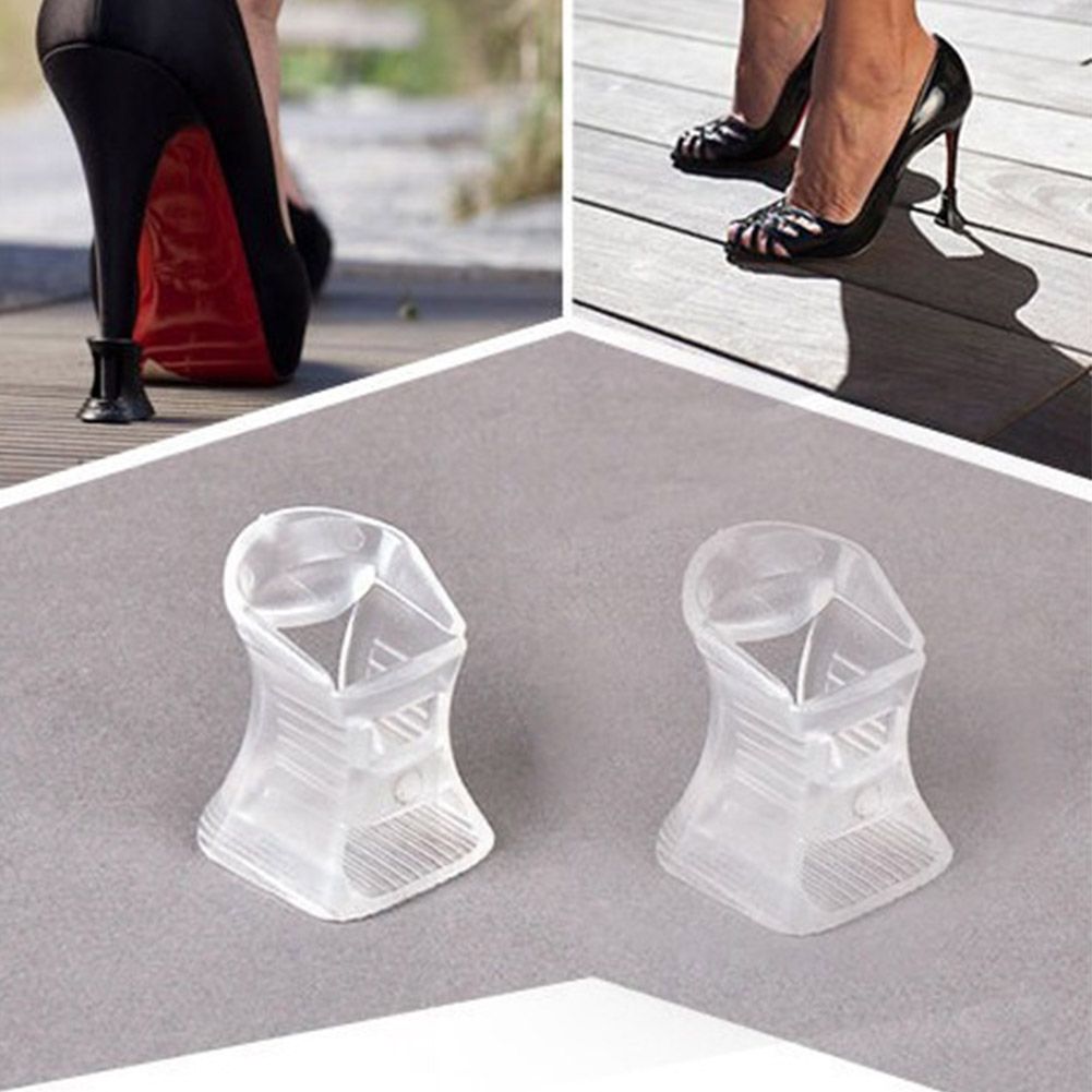 Small high heel protector cover for women’s stilettos, designed to prevent slipping and protect shoe tips during daily walking.