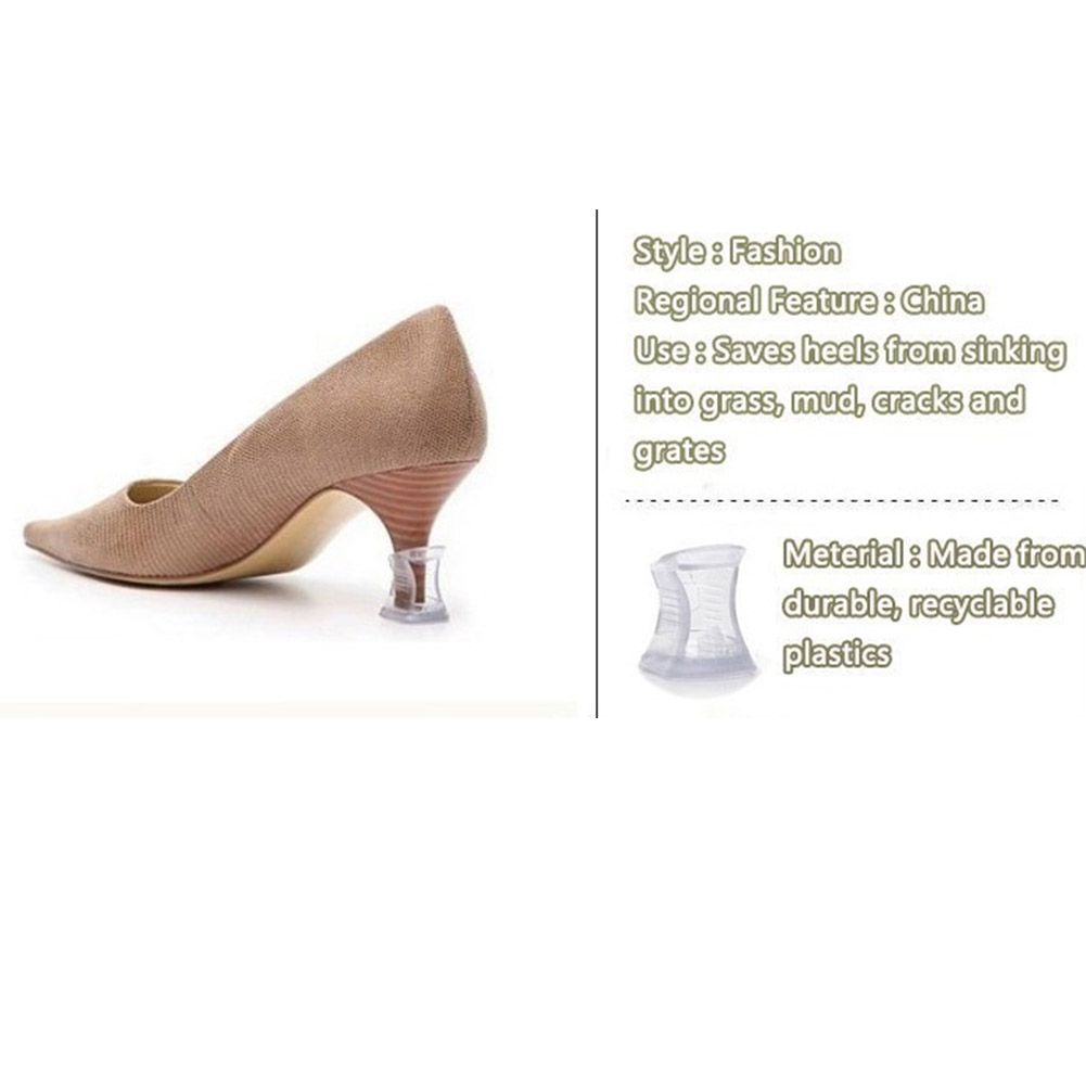 Girl's high heel shoe protector stopper, small size, designed to prevent scuffs on stiletto heels during daily walking.