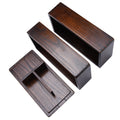 Natural wooden double-layer lunch box with rectangular design, perfect for picnics, sushi, and bento meals for kids.
