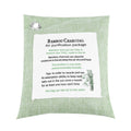 Light green bamboo air purifying bag with activated charcoal for odor removal, designed for car and small space deodorizing.