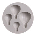 Silicone mold with hot air balloon pattern for cake decorating, designed for baking and fondant cake decorations.