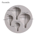 Silicone mold with hot air balloon pattern for fondant cake decorating, suitable for baking and pretend play in baby and kid's toys.