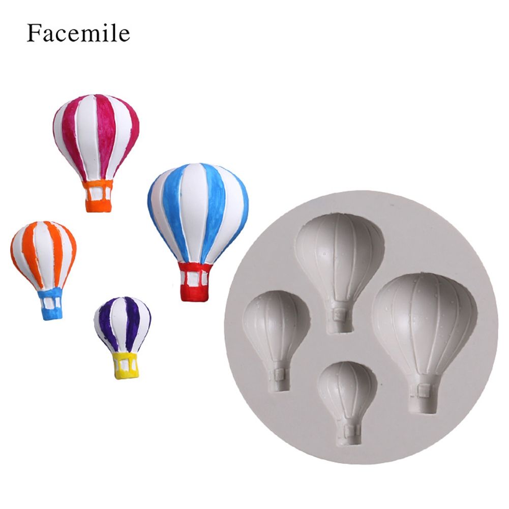 Baby and kids pretend play silicone mold featuring hot air balloon pattern for cake decorating, by Everything Baby.