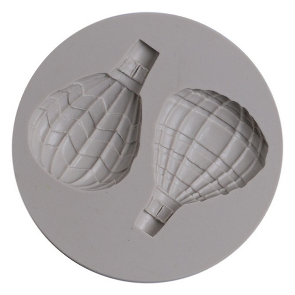Silicone mold with hot air balloon pattern for cake decorating, suitable for baking and DIY fondant cake decorations