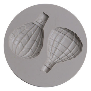Silicone mold with hot air balloon pattern for cake decorating, suitable for baking and DIY fondant cake decorations