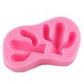 Silicone cactus-shaped cake mold for desserts and chocolates, ideal for baking and DIY cake decorating.