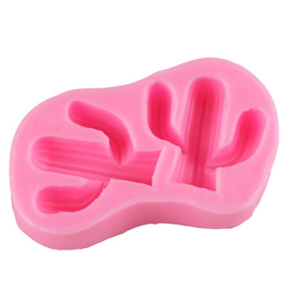 Silicone cactus-shaped cake mold for desserts and chocolates, ideal for baking and DIY cake decorating.