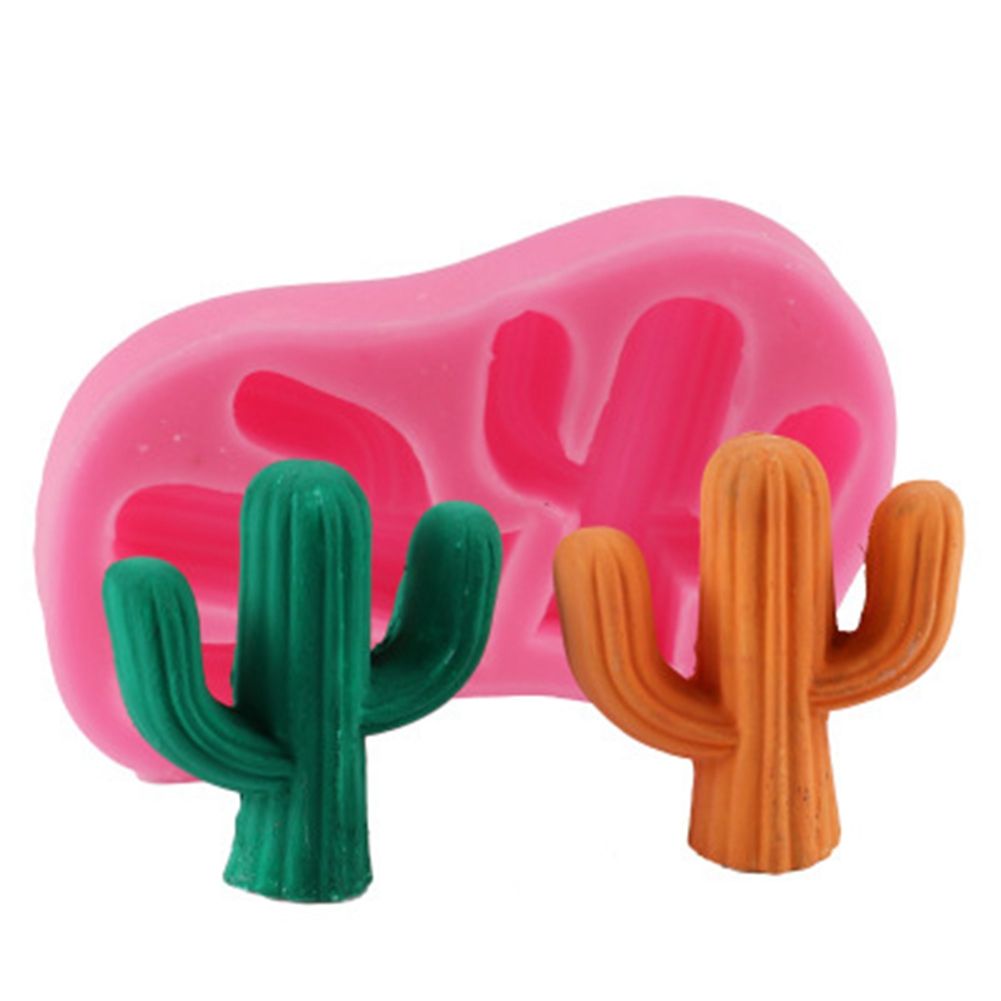 Silicone cactus-shaped cake mold for baking and dessert decorating, ideal for making fun cactus desserts and chocolates.