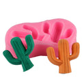 Silicone cactus-shaped cake mold for desserts and chocolates, ideal for baking and DIY cake decorating.