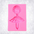 Silicone cake mold featuring a ballet dancing girl pattern, ideal for baking desserts, pudding, or soap making, by Everything Baby.