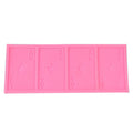 Silicone mold in poker shape for cake decorating, featuring chocolate and sugar paste, ideal for baking and pretend play.
