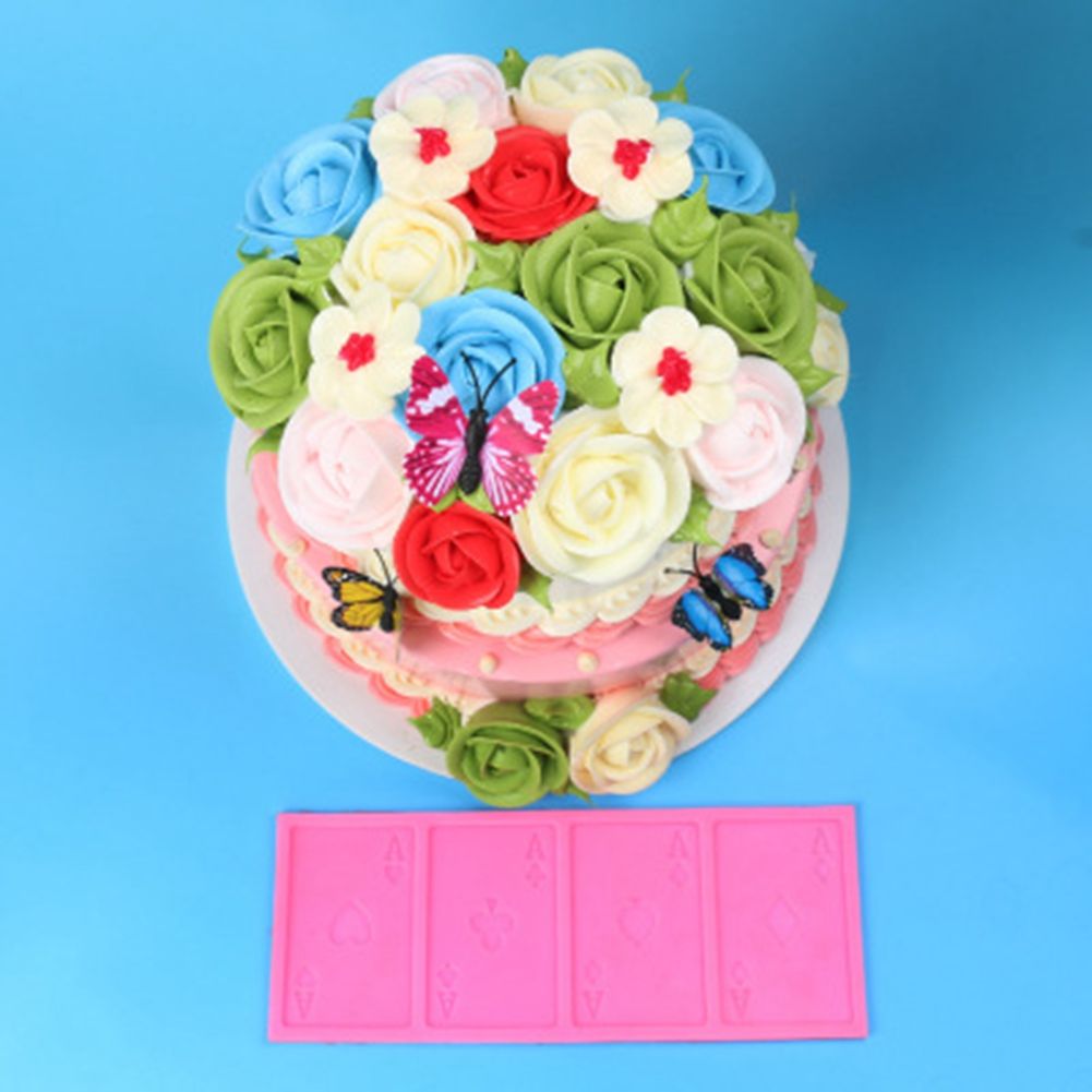 Silicone mold in poker chip shape for cake decorating, chocolate, and sugar paste, ideal for baking and crafting desserts.